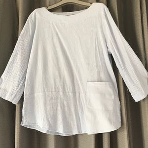 100% cotton medium baby blue top